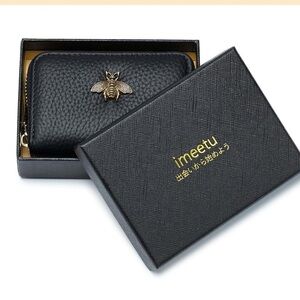 Black zipper wallet RFID Credit Card Holder